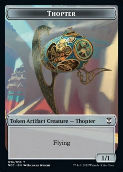 5 x Thopter Flying 1/1 Token ~ Random Sets [ EX ] [ Magic MTG ]