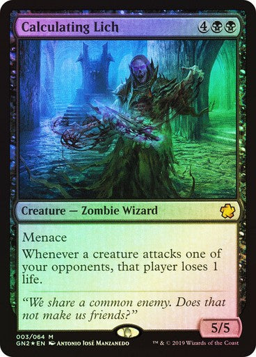 FOIL Calculating Lich ~ Game Night 2019 [ NM ] [ Magic MTG ]