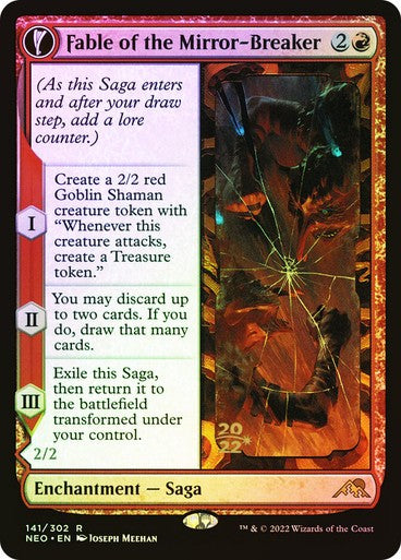 FOIL Fable of the Mirror-Breaker ~ Prerelease Kamigawa: Neon Dynasty [ NM ]
