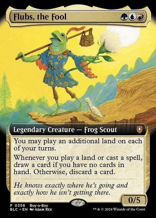 BORDERLESS Flubs, the Fool ~ Commander: Bloomburrow [ NM ] [ Magic MTG ]