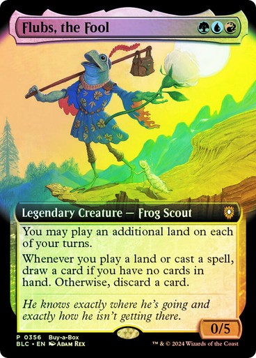 FOIL BORDERLESS Flubs, the Fool ~ Commander: Bloomburrow [ NM ] [ Magic MTG ]