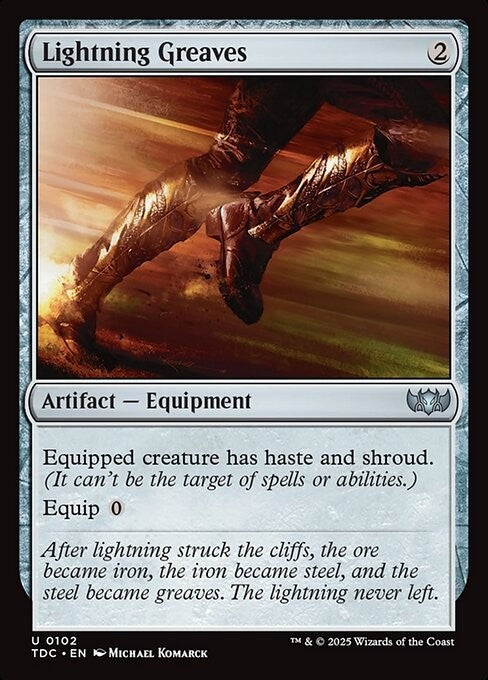Lightning Greaves ~ Commander: Tarkir: Dragonstorm [ NM ] [ Magic MTG ]