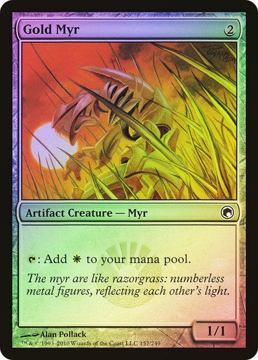 FOIL Gold Myr ~ Scars of Mirrodin [ NM ] [ Magic MTG ]