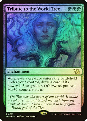 FOIL Tribute to the World Tree ~ March of the Machine [ NM ] [ Magic MTG ]
