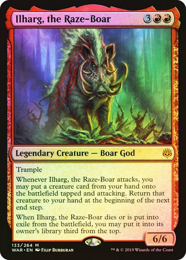 FOIL Ilharg, the Raze-Boar ~ War of the Spark [ EX ] [ Magic MTG ]