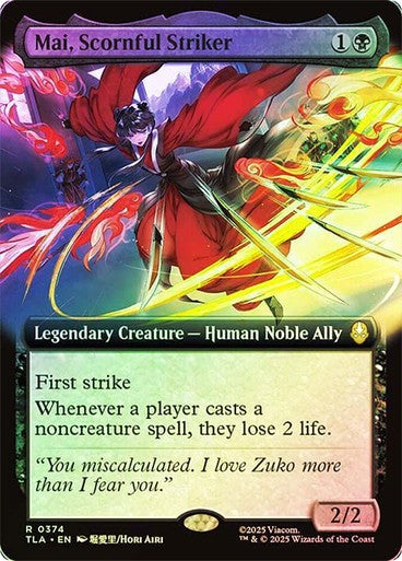 FOIL BORDERLESS Mai, Scornful Striker ~ Avatar: The Last Airbender [ NM ]