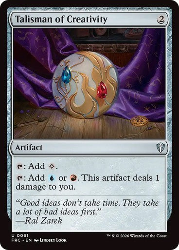 Talisman of Creativity ~ Commander: Reality Fracture [ NM ] [ Magic MTG ]