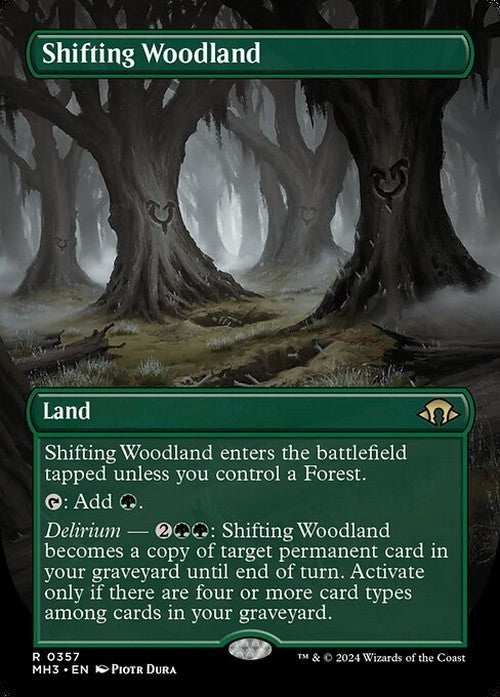 BORDERLESS Shifting Woodland ~ Modern Horizons 3 [ NM ] [ Magic MTG ]