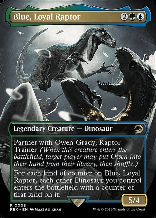 Blue, Loyal Raptor ~ Universes Beyond: Jurassic World [ NM ] [ Magic MTG ]