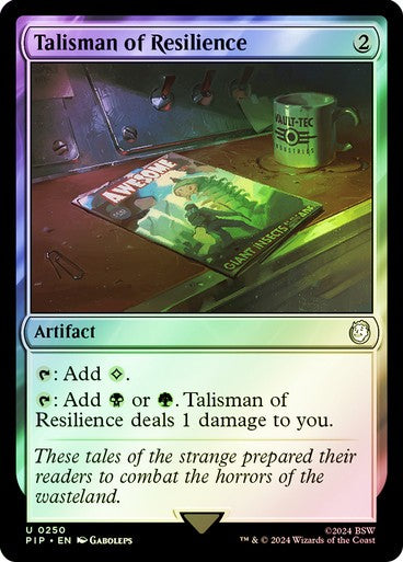 FOIL Talisman of Resilience ~ Commander: Fallout [ NM ] [ Magic MTG ]