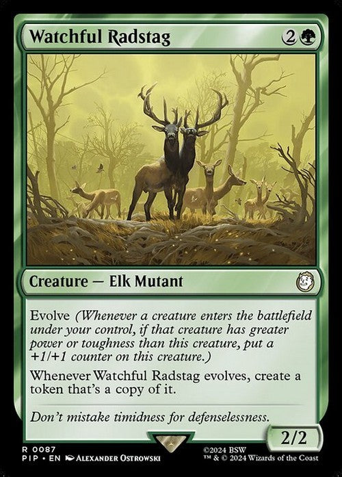 Watchful Radstag ~ Commander: Fallout [ NM ] [ Magic MTG ]