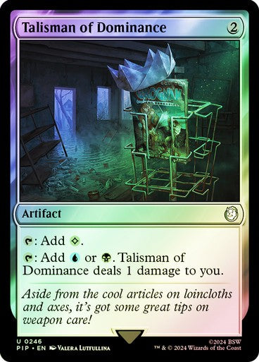 FOIL Talisman of Dominance ~ Commander: Fallout [ NM ] [ Magic MTG ]