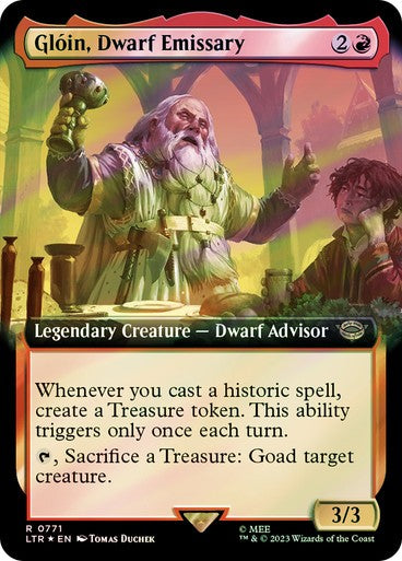 FOIL SURGE Gloin, Dwarf Emissary ~ The Lord of the Rings [ NM ] [ Magic MTG ]