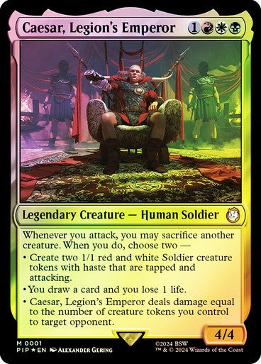 FOIL Caesar, Legion's Emperor ~ Commander: Fallout [ NM ] [ Magic MTG ]