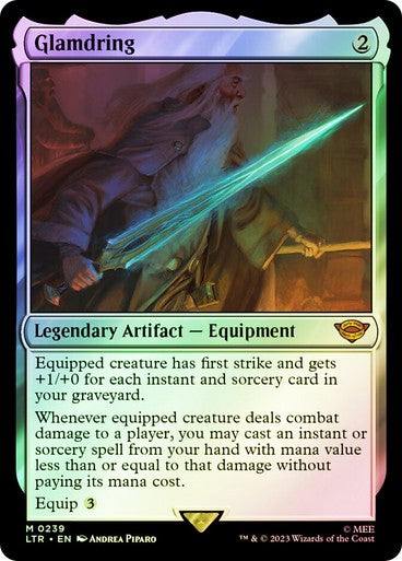 FOIL Glamdring ~ The Lord of the Rings [ NM ] [ Magic MTG ]