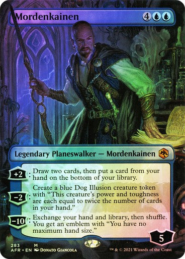 FOIL BORDERLESS Mordenkainen ~ Adventures in the Forgotten Realms [ NM ] [ MTG ]