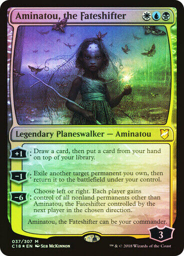 FOIL Aminatou, the Fateshifter ~ Commander 2018 [ Excellent ] [ Magic MTG ] - London Magic Traders Limited