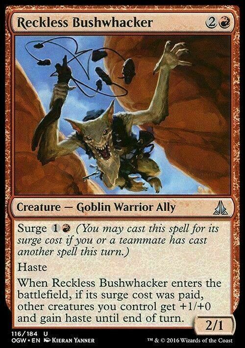 Reckless Bushwhacker ~ Oath of the Gatewatch [ Excellent ] [ Magic MTG ] - London Magic Traders Limited
