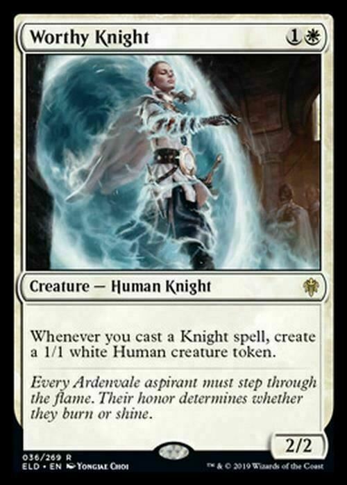 Worthy Knight ~ Throne of Eldraine [ NearMint ] [ Magic MTG ] - London Magic Traders Limited