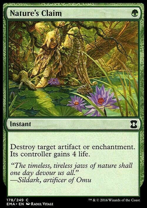 Nature's Claim ~ Eternal Masters [ Excellent ] [ Magic MTG ] - London Magic Traders Limited