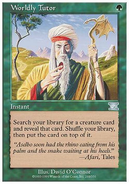 Worldly Tutor ~ Sixth Edition [ MODERATELY PLAYED ] [ Magic MTG ] - London Magic Traders Limited