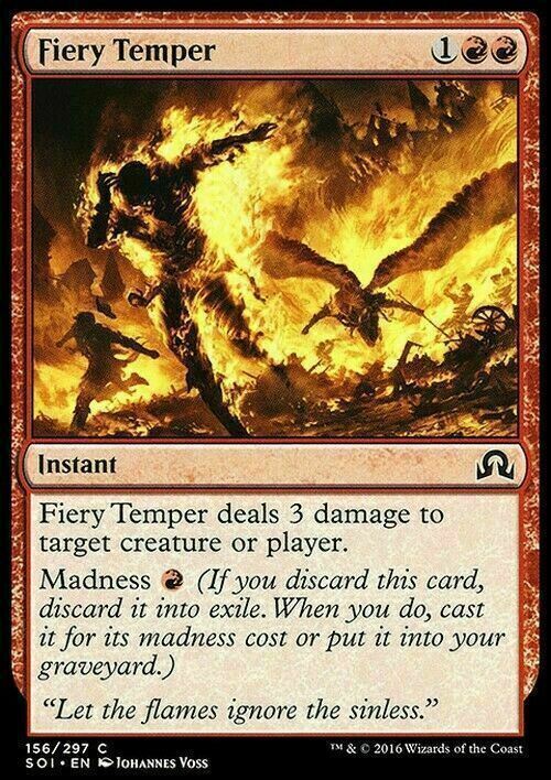 Fiery Temper ~ Shadows over Innistrad [ Excellent ] [ Magic MTG ] - London Magic Traders Limited