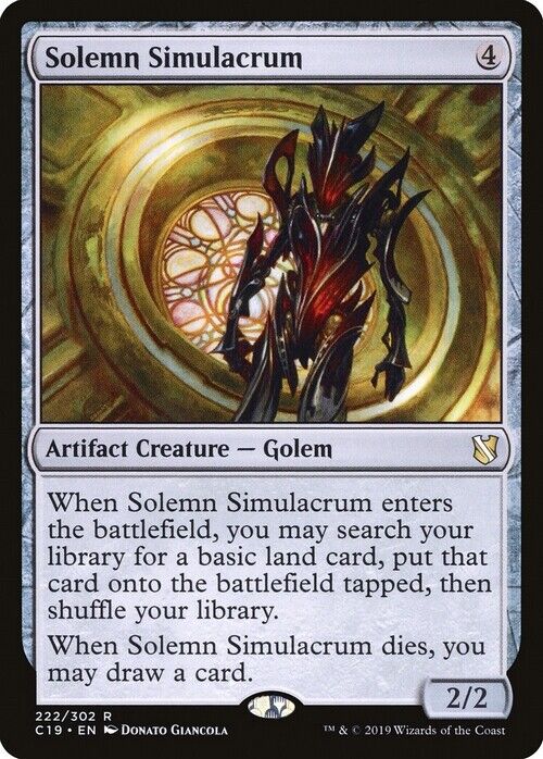 Solemn Simulacrum ~ Commander 2019 [ Excellent ] [ Magic MTG ] - London Magic Traders Limited