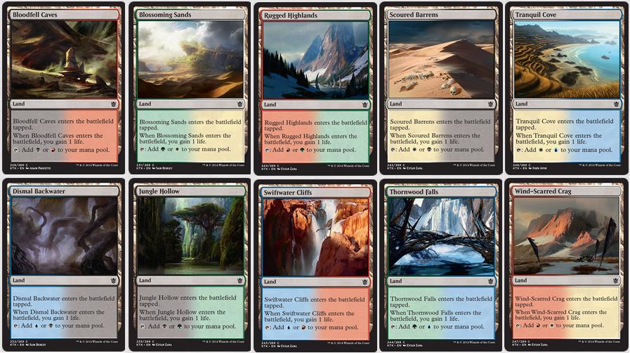 Choose your GAIN 1 LIFE DUAL LAND ~ Khans of Tarkir [ Excellent ] [ Magic MTG ] - London Magic Traders Limited