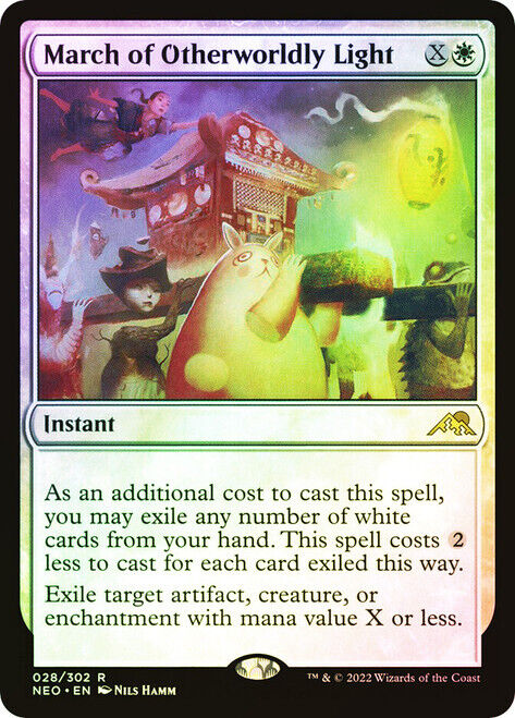 FOIL March of Otherworldly Light ~ Kamigawa: Neon Dynasty [ NM  ] [ Magic MTG ] - London Magic Traders Limited