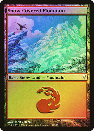 FOIL Snow-Covered Mountain ~ Coldsnap [ Excellent ] [ Magic MTG ]