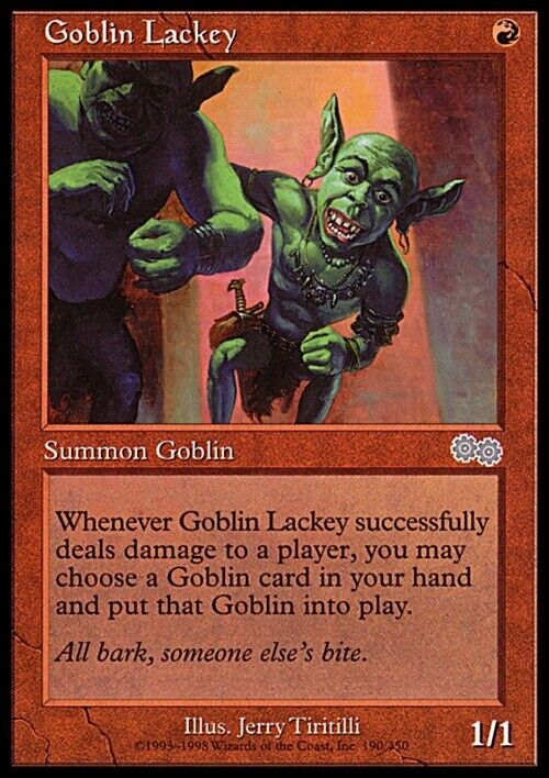 Goblin Lackey ~ Urza's Saga [ Excellent+ ] [ Magic MTG ] - London Magic Traders Limited