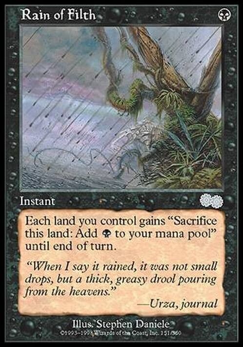 Rain of Filth ~ Urza's Saga [ Excellent ] [ Magic MTG ] - London Magic Traders Limited