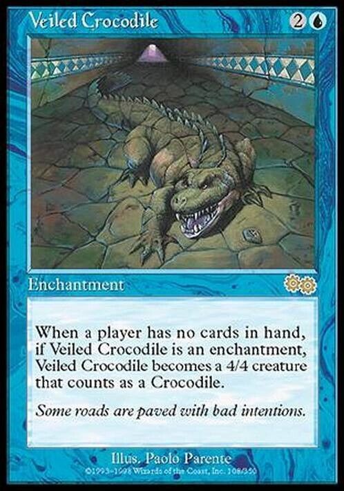 Veiled Crocodile ~ Urza's Saga [ Excellent ] [ Magic MTG ] - London Magic Traders Limited