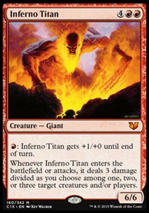 Inferno Titan ~ Commander 2015 [ MODERATELY PLAYED ] [ Magic MTG ] - London Magic Traders Limited