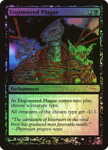 FOIL Engineered Plague ~ Friday Night Magic Promos [ Excellent ] [ Magic MTG ] - London Magic Traders Limited