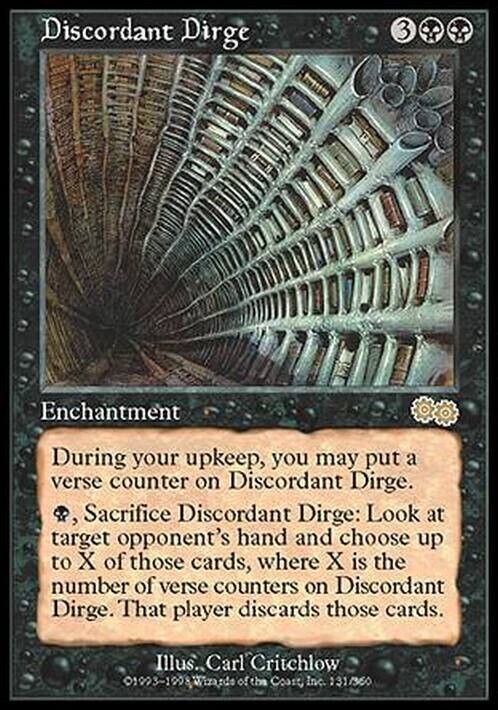 Discordant Dirge ~ Urza's Saga [ Excellent ] [ Magic MTG ] - London Magic Traders Limited