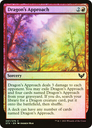 FOIL Dragon's Approach ~ Strixhaven [ NearMint ] [ Magic MTG ] - London Magic Traders Limited