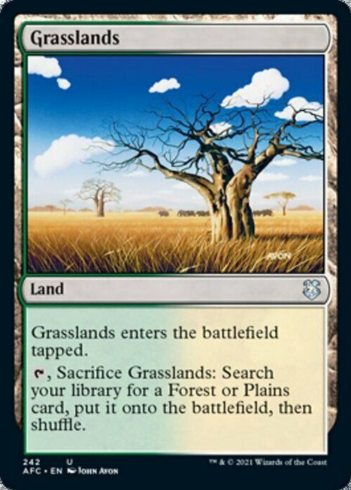 Grasslands ~ Commander: Adventures in the Forgotten Realms [ NearMint ] - London Magic Traders Limited