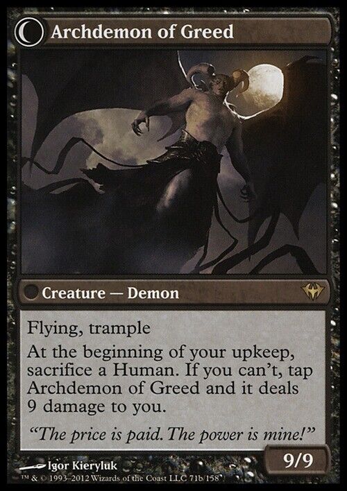 Ravenous Demon / Archdemon of Greed ~ Dark Ascension [ Excellent ] [ Magic MTG ] - London Magic Traders Limited