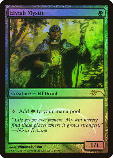 FOIL Elvish Mystic ~ Friday Night Magic Promos [ Excellent ] [ Magic MTG ] - London Magic Traders Limited