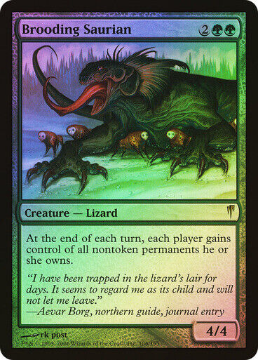 FOIL Brooding Saurian ~ Coldsnap [ Excellent ] [ Magic MTG ] - London Magic Traders Limited