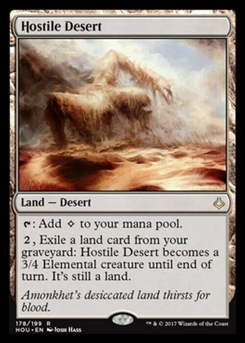 Hostile Desert ~ Hour of Devastation [ Excellent ] [ Magic MTG ] - London Magic Traders Limited