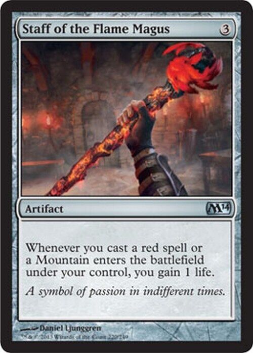 Staff of the Flame Magus ~ Magic 2014 [ Excellent ] [ Magic MTG ] - London Magic Traders Limited