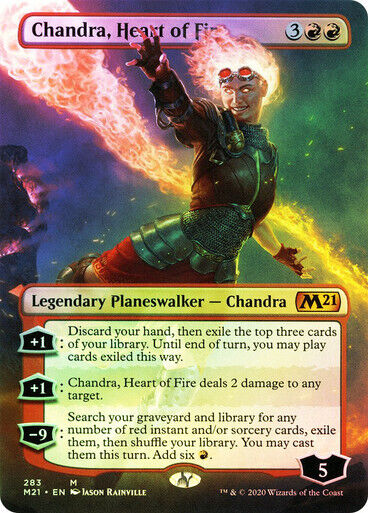 FOIL BORDERLESS Chandra, Heart of Fire ~ Core 2021 [ NearMint ] [ Magic MTG ] - London Magic Traders Limited