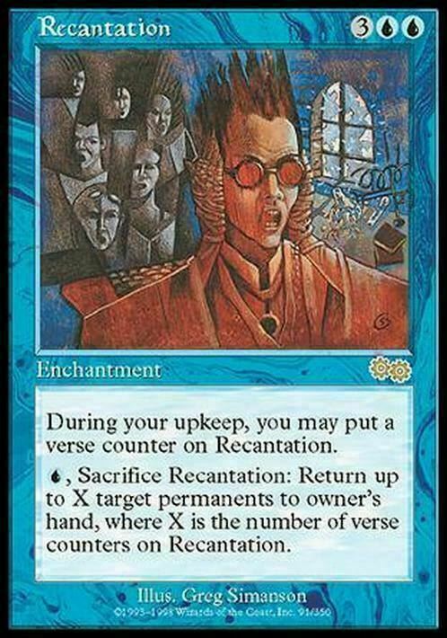 Recantation ~ Urza's Saga [ Excellent ] [ Magic MTG ] - London Magic Traders Limited