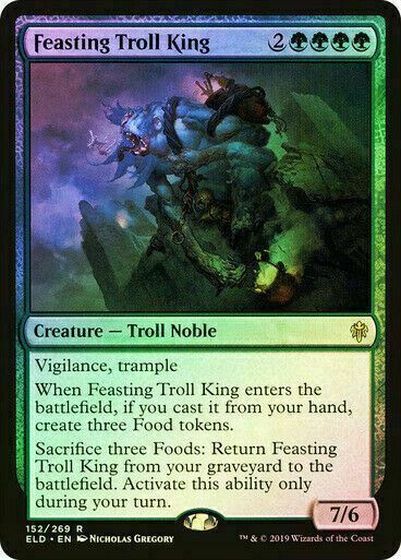 FOIL Feasting Troll King ~ Throne of Eldraine [ NearMint ] [ Magic MTG ] - London Magic Traders Limited