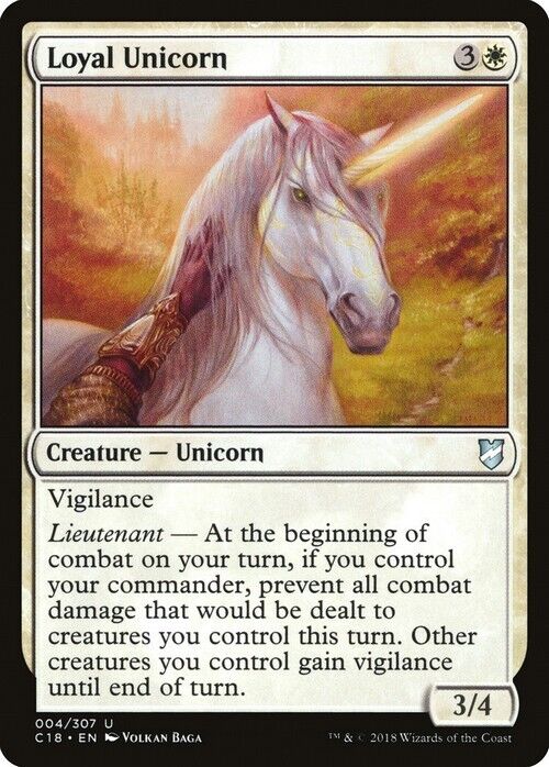 Loyal Unicorn ~ Commander 2018 [ NearMint ] [ Magic MTG ]