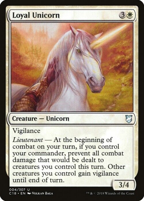 Loyal Unicorn ~ Commander 2018 [ NearMint ] [ Magic MTG ] - London Magic Traders Limited