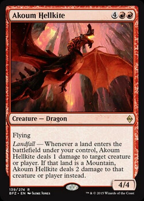 Akoum Hellkite ~ Battle for Zendikar [ Excellent ] [ Magic MTG ] - London Magic Traders Limited