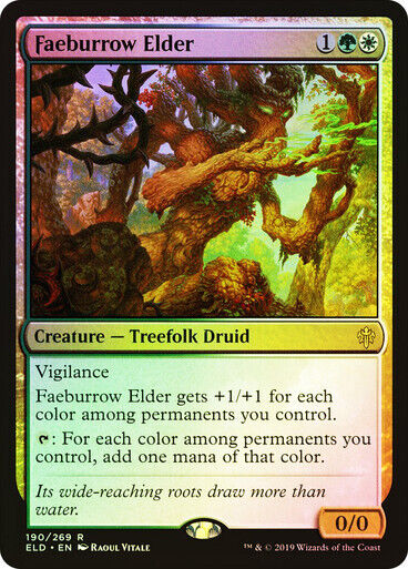 FOIL Faeburrow Elder ~ Throne of Eldraine [ NearMint ] [ Magic MTG ] - London Magic Traders Limited